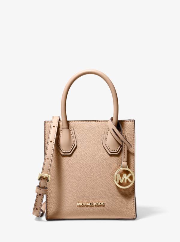 Damske Prenosná Taška Michael Kors Mercer Extra-Small Pebbled Leather Hnedožltý - Kabelky Michael Kors Akcia | PSXYW-4637